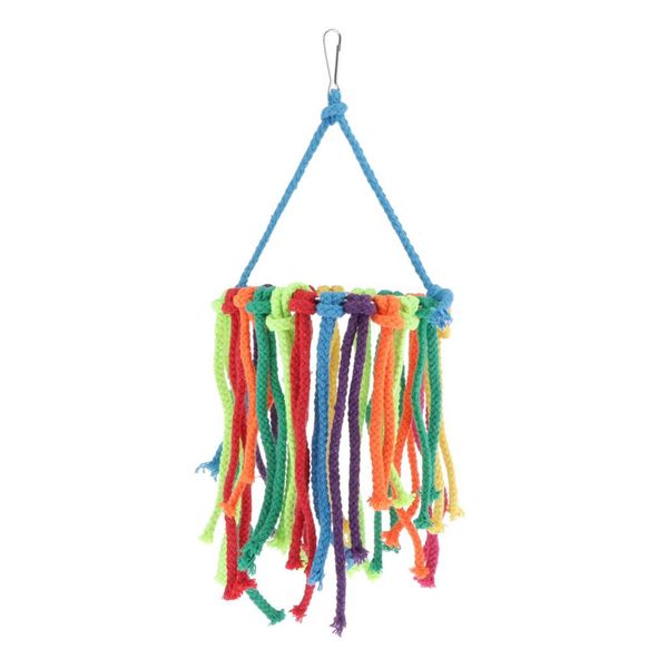 colorful perfect hanging chew toy, rope parrot chewing toy teeth care treat and chew for small animals
colorful perfect hanging chew toy, rope parrot chewing toy teeth care treat and chew for small animals