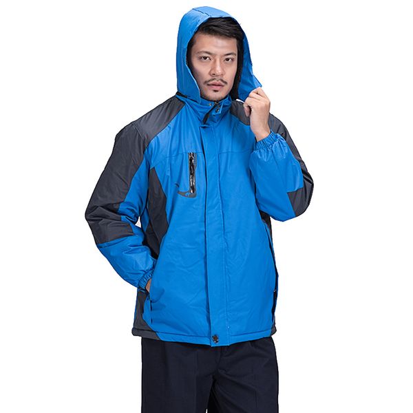 men winter warm waterproof hiking jacket outdoor sports climbing trekking casual hooded clothes camping hunting fishing coats, Blue;black
men winter warm waterproof hiking jacket outdoor sports climbing trekking casual hooded clothes camping hunting fishing coats, Blue;black