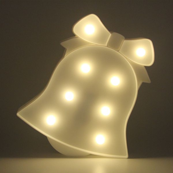 3d bell shaped night light warm white 8 leds marquee lamp xmas lighting kids bedroom living room wedding party wall decorations
3d bell shaped night light warm white 8 leds marquee lamp xmas lighting kids bedroom living room wedding party wall decorations