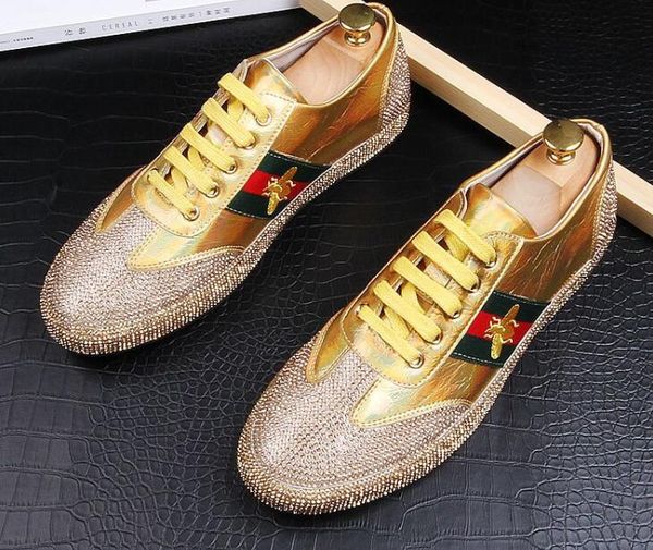 good quality designer men shine rhinestone lace-up 3colors casual flats shoes male wedding dress homecoming prom loafers marca de lujo, Black
good quality designer men shine rhinestone lace-up 3colors casual flats shoes male wedding dress homecoming prom loafers marca de lujo, Black