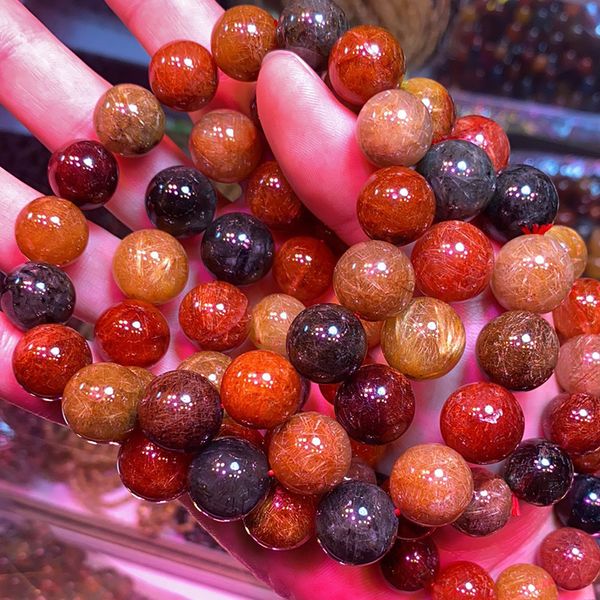 jd 8-15mm natural colorful rutilated quartz bracelets many hair smooth round stone beads diy bracelet, Black
jd 8-15mm natural colorful rutilated quartz bracelets many hair smooth round stone beads diy bracelet, Black