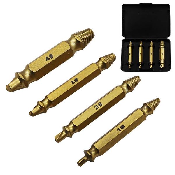 4pcs titanium broken bolt damage screw remover extractor drill bits easy out stud reverse
4pcs titanium broken bolt damage screw remover extractor drill bits easy out stud reverse