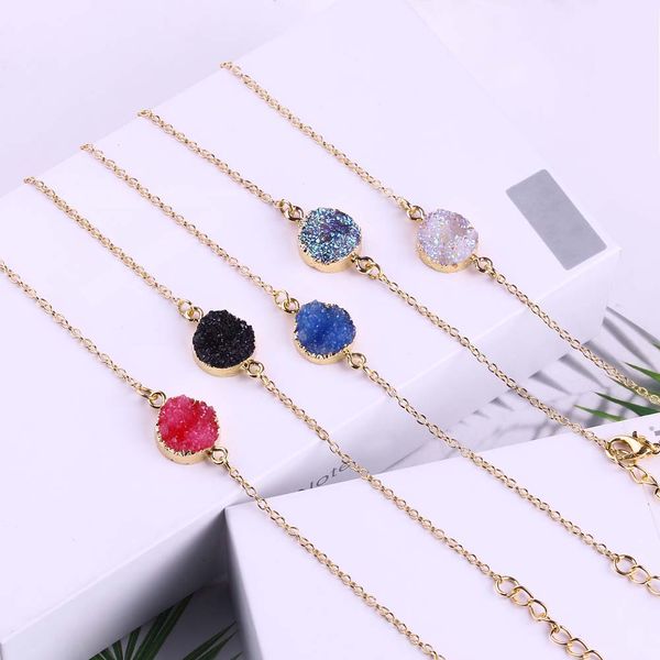fashion resin stone bracelet druzy drusy gold plating chain bracelets for elegant girls women jewelry gifts, Golden;silver
fashion resin stone bracelet druzy drusy gold plating chain bracelets for elegant girls women jewelry gifts, Golden;silver
