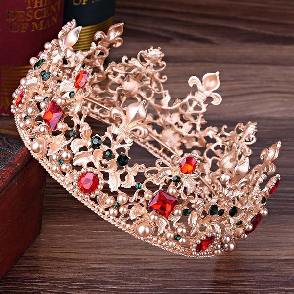 baroque coroa de noiva pearl crystal rose gold crown bridal wedding hair jewelry rhinestone tiara queen diadema hair accessories, Golden;white
baroque coroa de noiva pearl crystal rose gold crown bridal wedding hair jewelry rhinestone tiara queen diadema hair accessories, Golden;white