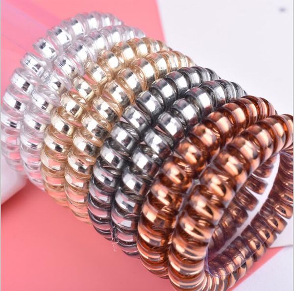 candy-coloured telephone line hair accessories telephone cord phone plastic strap hair band hair rope ties headbands, Slivery;white
candy-coloured telephone line hair accessories telephone cord phone plastic strap hair band hair rope ties headbands, Slivery;white