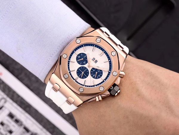 full fuction automatic movement glass back men watch white dial rubber band sport watch ing, Slivery;brown 
full fuction automatic movement glass back men watch white dial rubber band sport watch ing, Slivery;brown