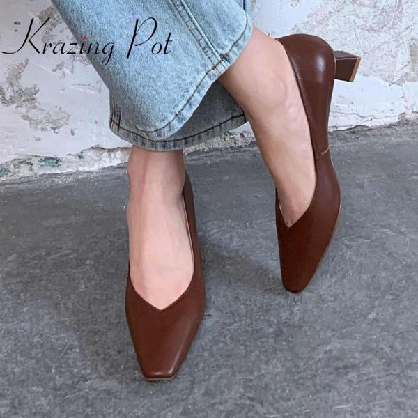 krazing pot saling vintage full grain leather square toe med square heels career young lady concise wild dating pumps l01, Black
krazing pot saling vintage full grain leather square toe med square heels career young lady concise wild dating pumps l01, Black