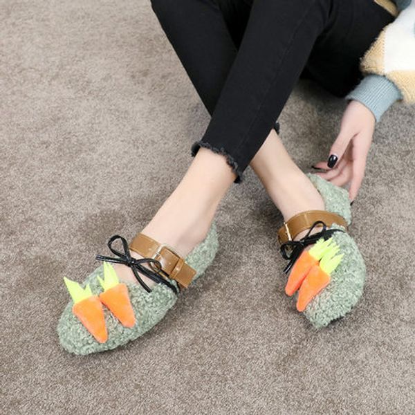 hairy shoes women winter 2019 autumn new flat cute radish lamb hair lazy shoes pedal, Black
hairy shoes women winter 2019 autumn new flat cute radish lamb hair lazy shoes pedal, Black