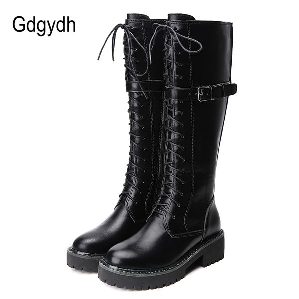 gdgydh 2019 gothic punk women boots autumn winter female knee-high boots round toe platform british style high street shoes, Black
gdgydh 2019 gothic punk women boots autumn winter female knee-high boots round toe platform british style high street shoes, Black