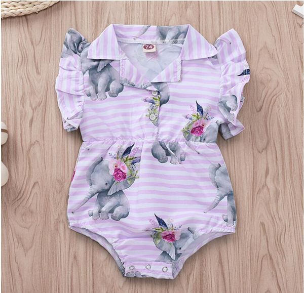 girl strip elephant print turn-down collar romper baby summer short sleeve jumpsuit kids clothes one piece zht 232, Blue
girl strip elephant print turn-down collar romper baby summer short sleeve jumpsuit kids clothes one piece zht 232, Blue