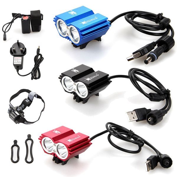 solar storm 15000lm 2x xm-l2 led front bicycle bike light rechargeable headlight with 6400mah battery pack+headband+charger
solar storm 15000lm 2x xm-l2 led front bicycle bike light rechargeable headlight with 6400mah battery pack+headband+charger