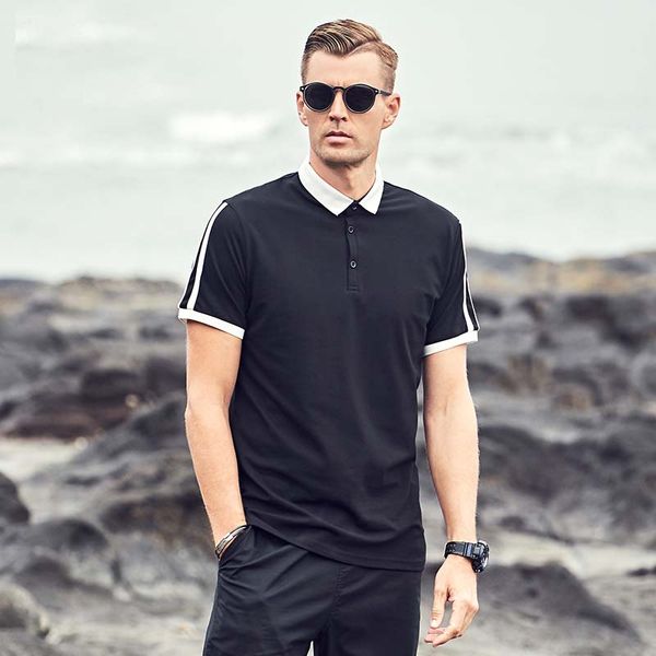 men's 2020 new summer fashion turn-down collar plain cotton embroidery short-sleeved t-shirt designer lapel polo t shirt male#21, White;black
men's 2020 new summer fashion turn-down collar plain cotton embroidery short-sleeved t-shirt designer lapel polo t shirt male#21, White;black