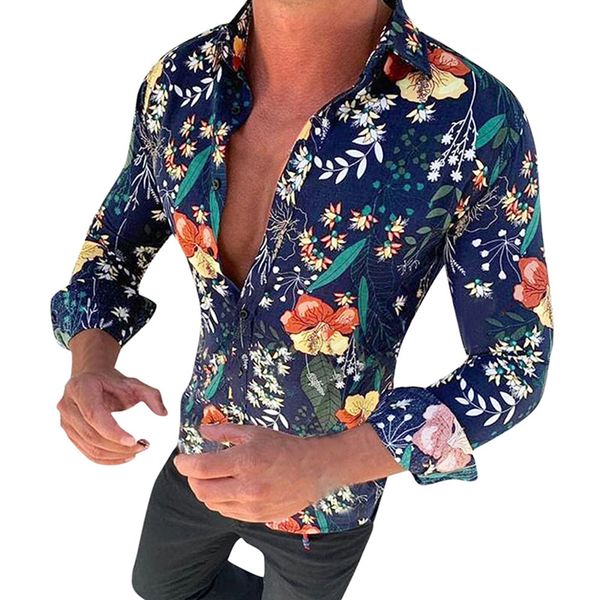 men's shirts casual flower printed fit shirt spring summer blouse long sleeve slim holiday home leisure beach clothing male, White;black
men's shirts casual flower printed fit shirt spring summer blouse long sleeve slim holiday home leisure beach clothing male, White;black