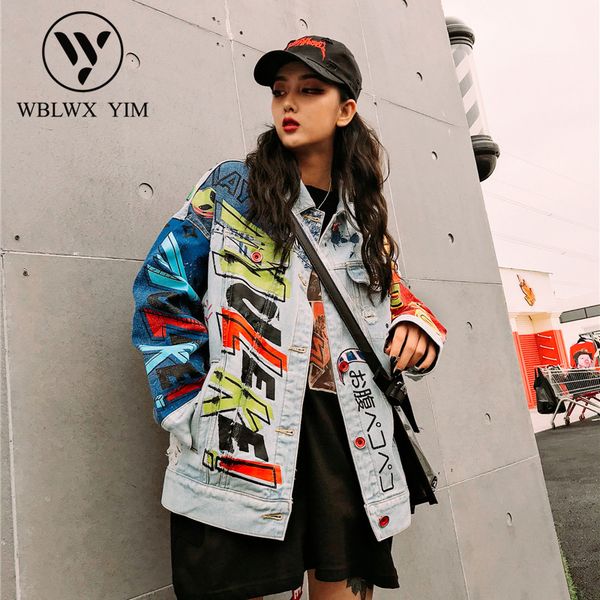 2019 new hip hop denim jacket womens fashion cartoon print hole jeans jacket women spring autumn streetwear casual basic, Black;brown
2019 new hip hop denim jacket womens fashion cartoon print hole jeans jacket women spring autumn streetwear casual basic, Black;brown