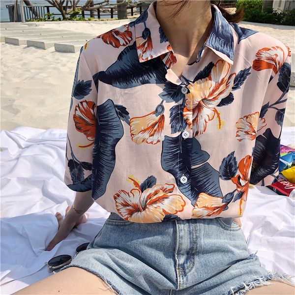 Women Vintage Printed T Shirt Korean Short Sleeve Casual Blusas Hawaiian Beach Blouse Tops Shirts
Women Vintage Printed T Shirt Korean Short Sleeve Casual Blusas Hawaiian Beach Blouse Tops Shirts