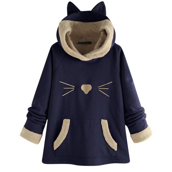 vintage plus size 5xl blouse women casual ears hooded fleece patchwork cartoon print pocket hoodie blouse blusa feminina, Black
vintage plus size 5xl blouse women casual ears hooded fleece patchwork cartoon print pocket hoodie blouse blusa feminina, Black