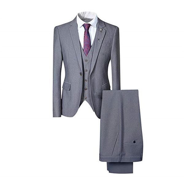 grey men's slim fit 3piece suit one button formal business back vent wedding party blazers vest flat front pants set(jacket+vest+pants), Black;gray
grey men's slim fit 3piece suit one button formal business back vent wedding party blazers vest flat front pants set(jacket+vest+pants), Black;gray