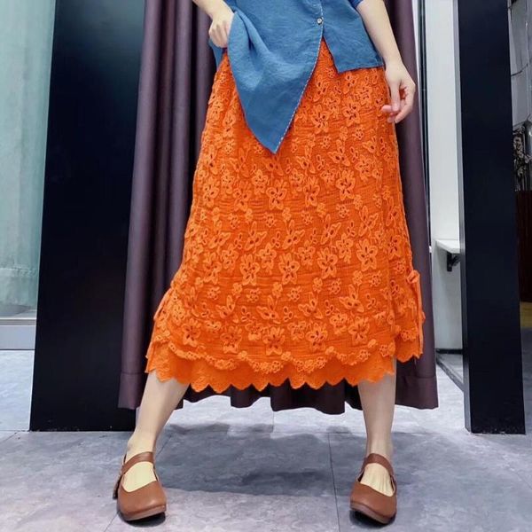 spring new literary retro hollow embroidered cotton and linen skirt loose casual wild solid color women, Black
spring new literary retro hollow embroidered cotton and linen skirt loose casual wild solid color women, Black