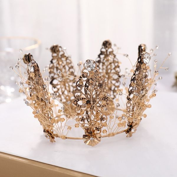 bridal vintage crystal crown large round crown bridal wedding jewelry hair accessories
bridal vintage crystal crown large round crown bridal wedding jewelry hair accessories