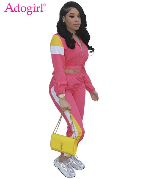 adogirl color patchwork women casual two piece set tracksuit zipper crop jacket + sweat pants female streetwear sportswear, White
adogirl color patchwork women casual two piece set tracksuit zipper crop jacket + sweat pants female streetwear sportswear, White