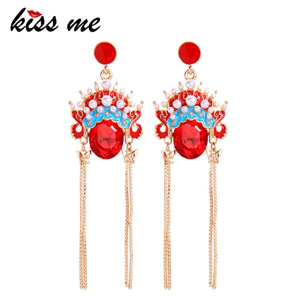 kissme earrings for women chinese style red enamel crystal acrylic pearl peking opera tassel dangle earrings fashion jewelry, Silver
kissme earrings for women chinese style red enamel crystal acrylic pearl peking opera tassel dangle earrings fashion jewelry, Silver