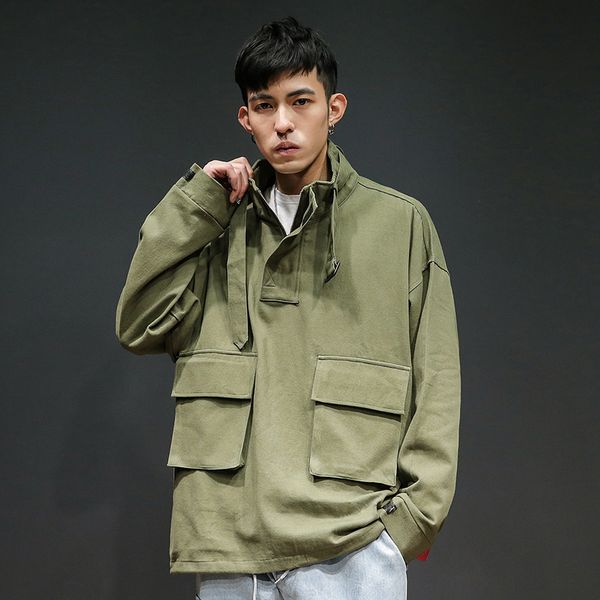 2019 autumn new fashion tooling jacket male loose tide brand japanese casual long-sleeved jacket super fire top, Black;brown
2019 autumn new fashion tooling jacket male loose tide brand japanese casual long-sleeved jacket super fire top, Black;brown