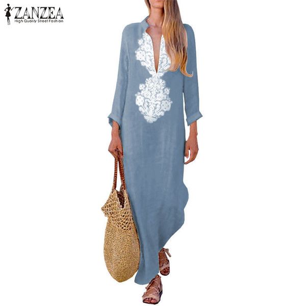 zanzea women long sleeve maxi long dress 2018 autumn vintage deep v neck paisley cotton vestido split hem sundress kaftan robe, Black;gray
zanzea women long sleeve maxi long dress 2018 autumn vintage deep v neck paisley cotton vestido split hem sundress kaftan robe, Black;gray