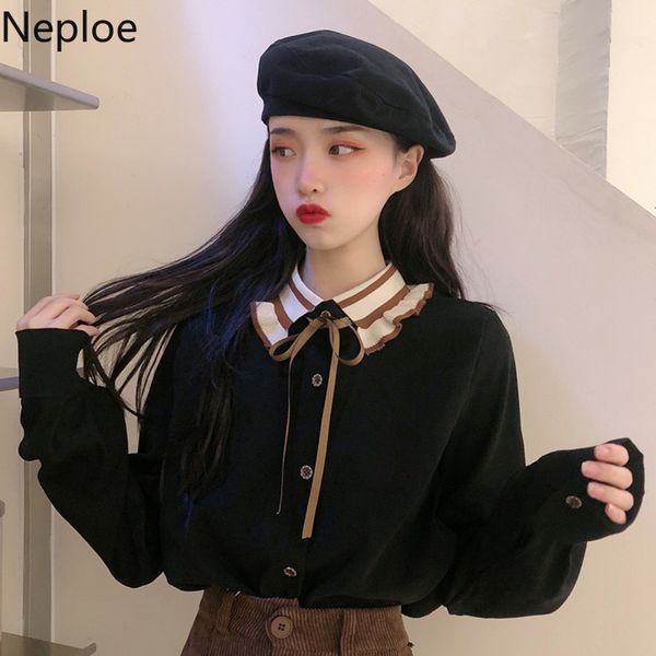 neploe 2020 весна осень женщины рубашка bow tie питер пэн воротник блузки top корейский однобортный с длинным рукавом сыпучие blusas 59007, White
neploe 2020 весна осень женщины рубашка bow tie питер пэн воротник блузки top корейский однобортный с длинным рукавом сыпучие blusas 59007, White