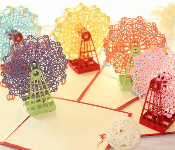 sky wheel pop up cards 3d laser cut post card for birthday christmas valentine' day party wedding decoration
sky wheel pop up cards 3d laser cut post card for birthday christmas valentine' day party wedding decoration