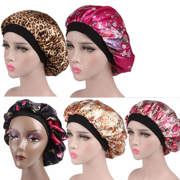 wide-brimmed printed double-layer waterproof shower cap satin sleep hat hair cap hat silk hood loose band
wide-brimmed printed double-layer waterproof shower cap satin sleep hat hair cap hat silk hood loose band