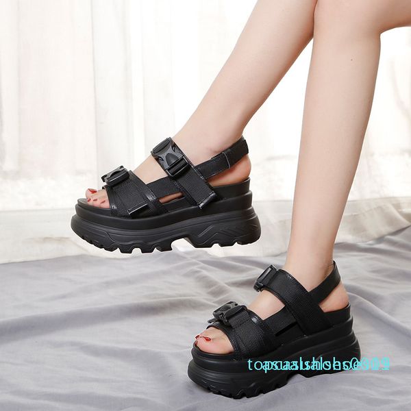 2020 summer design women sandals thick bottom wedge platform sandals ladies ankle strap open-toed beach shoes woman white black t19
2020 summer design women sandals thick bottom wedge platform sandals ladies ankle strap open-toed beach shoes woman white black t19
