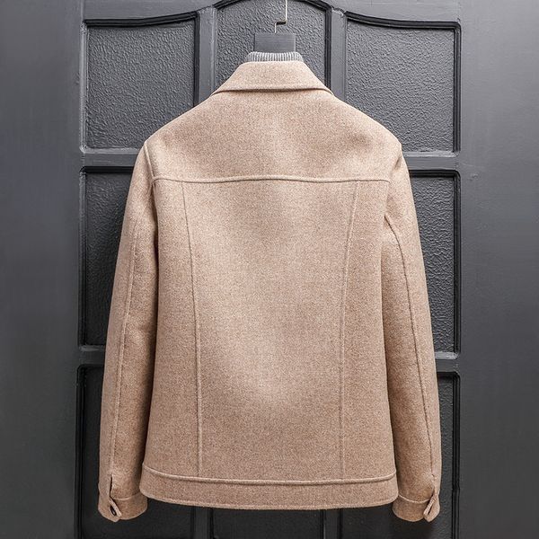 men's wool & blends double-sided coat men spring autumn handmade jacket short korean mens overcoat casual abrigo hombre 1957b kj3861, Black
men's wool & blends double-sided coat men spring autumn handmade jacket short korean mens overcoat casual abrigo hombre 1957b kj3861, Black