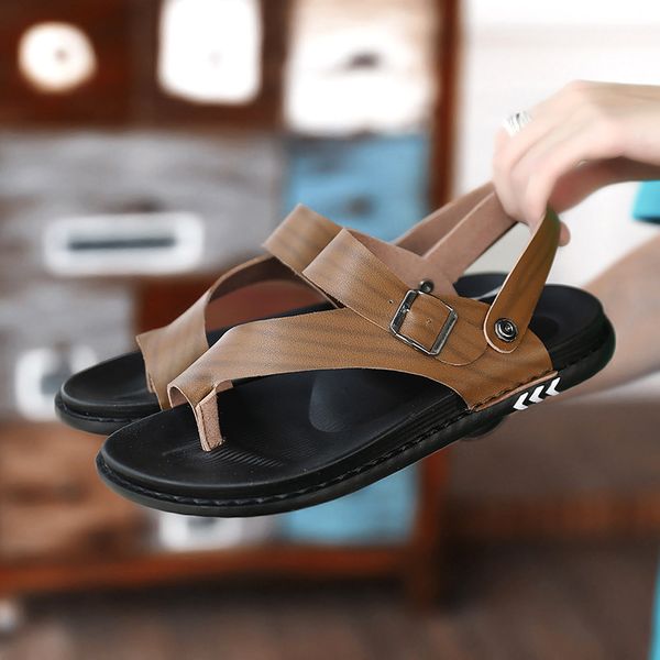 men sandals men's sandals fashion rome summer casual shoes split toe youth cool korean-style slipper dual purpose men's shoes, Black
men sandals men's sandals fashion rome summer casual shoes split toe youth cool korean-style slipper dual purpose men's shoes, Black