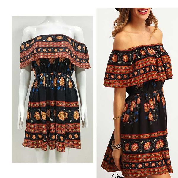 summer beasch dress casual dresses floral print womens slash neck dresses bohemian short dress for holiday daily wear, Black;gray
summer beasch dress casual dresses floral print womens slash neck dresses bohemian short dress for holiday daily wear, Black;gray