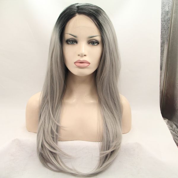 12-28 inch stock long ombre grey silky straight synthetic lace front wigs heat resistant glueless synthetic lace wig with baby hair, Black;brown
12-28 inch stock long ombre grey silky straight synthetic lace front wigs heat resistant glueless synthetic lace wig with baby hair, Black;brown