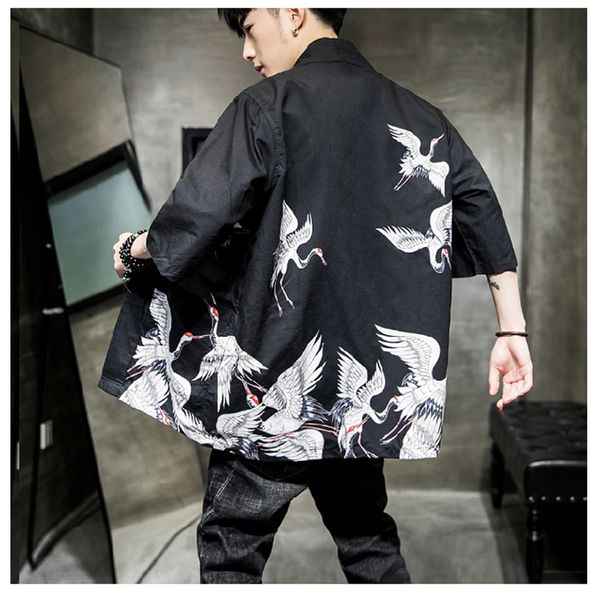 brand harajuku kimono jacket japanese hip hop men streetwear bomber jacket crane print summer thin gown japan style street wear, Black;brown
brand harajuku kimono jacket japanese hip hop men streetwear bomber jacket crane print summer thin gown japan style street wear, Black;brown