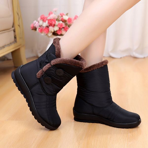 boots waterproof women warm fur snow boot ankle female winter shoes woman non-slip mother, Black
boots waterproof women warm fur snow boot ankle female winter shoes woman non-slip mother, Black