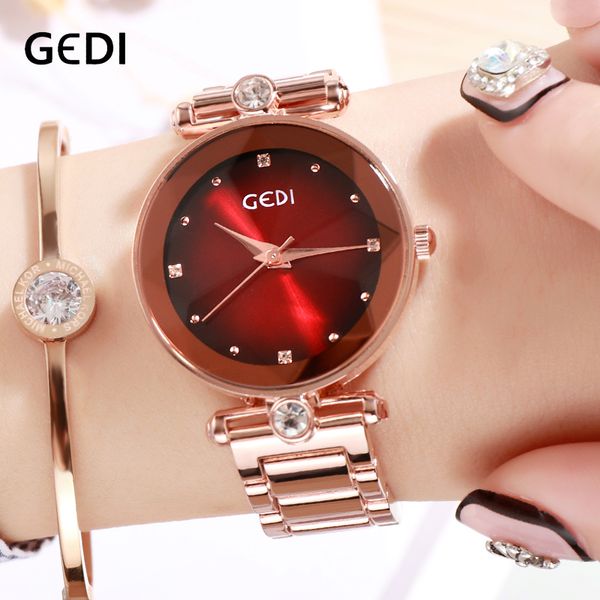 gedi rose gold quartz women's watches luxury ladies watch fashion women clock simple elegant female wristwatch, Slivery;brown
gedi rose gold quartz women's watches luxury ladies watch fashion women clock simple elegant female wristwatch, Slivery;brown