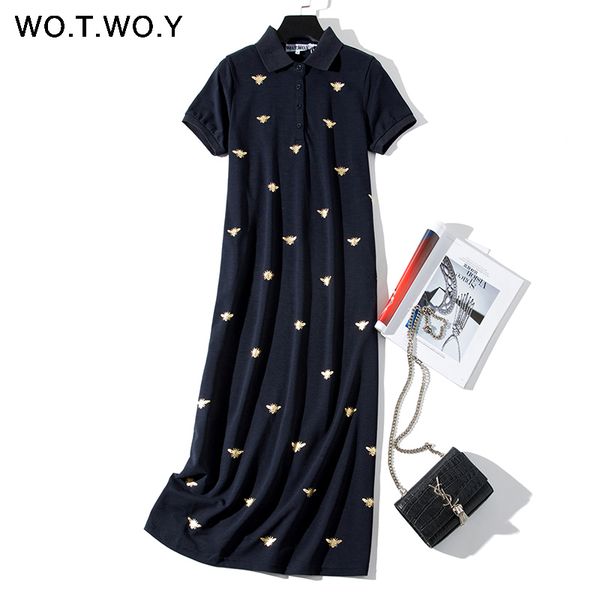 wotwoy bee print long knee-length shirt dresses women 2019 casual turn-down polo straight dress female pockets cotton clothes, Black;gray
wotwoy bee print long knee-length shirt dresses women 2019 casual turn-down polo straight dress female pockets cotton clothes, Black;gray