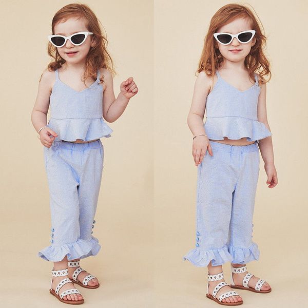 1-5t summer toddler kids baby girl fashion clothes set boho beach striped ruffle crop flared pants cute outfits set sunsuit, White
1-5t summer toddler kids baby girl fashion clothes set boho beach striped ruffle crop flared pants cute outfits set sunsuit, White