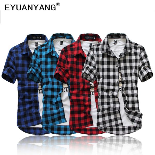 eyuanyang shirt men 2019 new plaid fashion short sleeve shirt camisa masculina brand spring summer dress men's slim fit shirts, White;black
eyuanyang shirt men 2019 new plaid fashion short sleeve shirt camisa masculina brand spring summer dress men's slim fit shirts, White;black