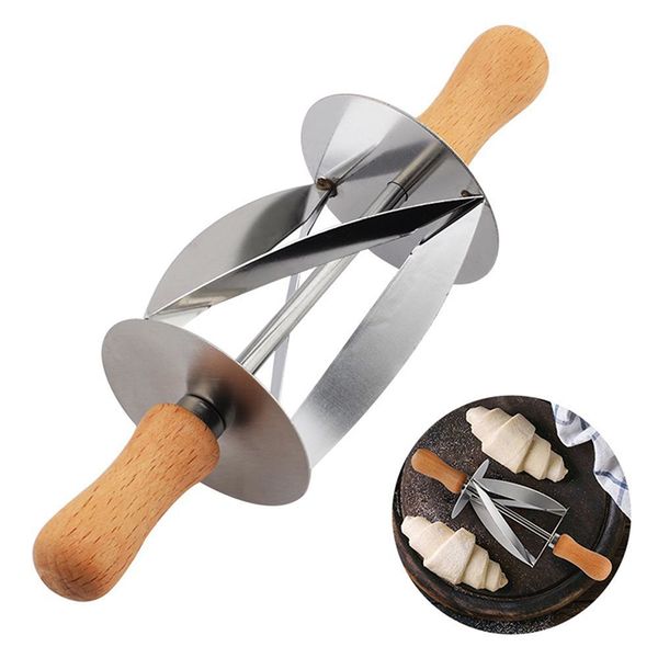 dough pastry knife baking tools croissant making tool stainless steel rolling cutter for making croissant bread wheel
dough pastry knife baking tools croissant making tool stainless steel rolling cutter for making croissant bread wheel