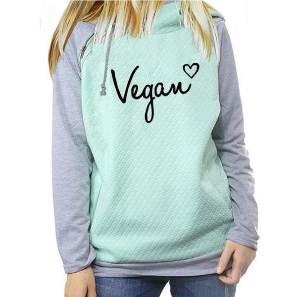 for women zipper decoration vegan letters print hoodies kawaii women sweatshirt femmes pockets hoody casual funny comfortable, Black
for women zipper decoration vegan letters print hoodies kawaii women sweatshirt femmes pockets hoody casual funny comfortable, Black