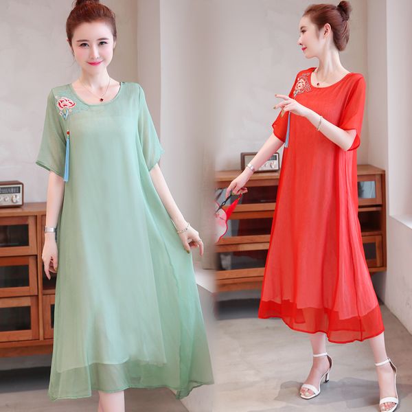 2019 chinese dress cheongsam qipao women long cheongsam dress chiffon chinese traditional long qipao vestidos floral, Red
2019 chinese dress cheongsam qipao women long cheongsam dress chiffon chinese traditional long qipao vestidos floral, Red