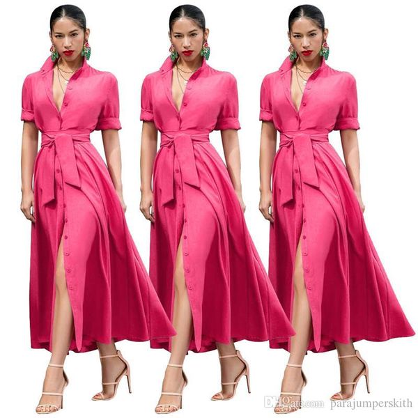 summer designer women dress fashion solid color ribbon mid sleeve long dresses women dress, Black;gray
summer designer women dress fashion solid color ribbon mid sleeve long dresses women dress, Black;gray