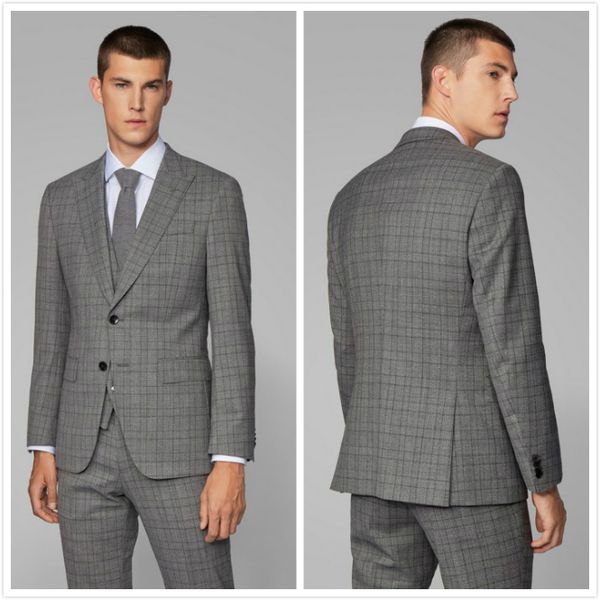 new fashion check plaid groom wedding tuxedos men groom suits peaked lapel two button prom party blazer jacket (jacket+pants), Black;gray
new fashion check plaid groom wedding tuxedos men groom suits peaked lapel two button prom party blazer jacket (jacket+pants), Black;gray