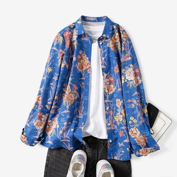 women's blouses & shirts women shirt 2021 early spring classic colorful bird floral print long sleeve, White
women's blouses & shirts women shirt 2021 early spring classic colorful bird floral print long sleeve, White