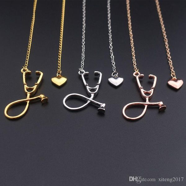 new fashion medical jewelry alloy i love you heart pendant necklace stethoscope necklace for nurse doctor jewelry gift wholesale, Silver
new fashion medical jewelry alloy i love you heart pendant necklace stethoscope necklace for nurse doctor jewelry gift wholesale, Silver