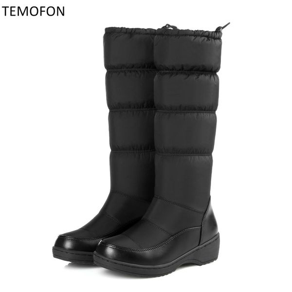 women snow boots with fur ladies winter shoes warm non-slip white waterproof long boots platform 2019 fashion botas mujer hvt437, Black
women snow boots with fur ladies winter shoes warm non-slip white waterproof long boots platform 2019 fashion botas mujer hvt437, Black