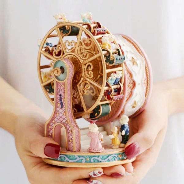 sweet bear couple gift present music box resin musical box ferris wheel shape hand move birthday gift wedding decorations
sweet bear couple gift present music box resin musical box ferris wheel shape hand move birthday gift wedding decorations
